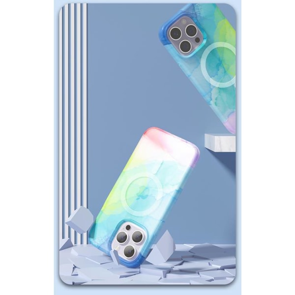 BOOM iPhone 14 mobiltaske Magsafe Water Color - Blå