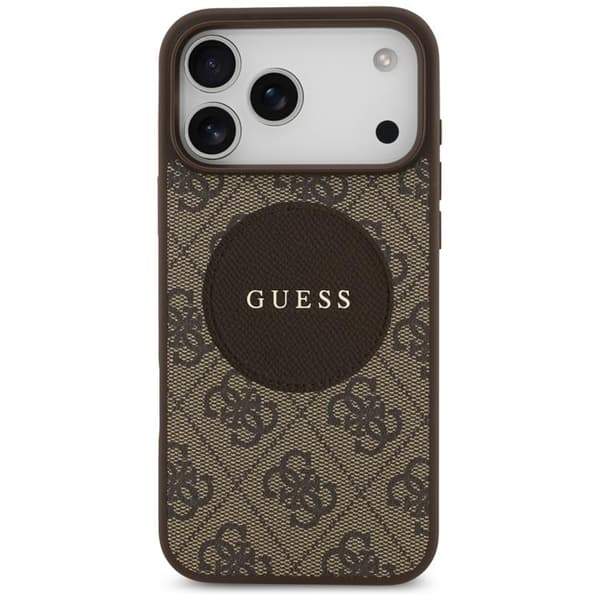 Guess telefontaske til iPhone 17 Pro Max MagSafe 4G Circle Classic Logo - Brun Brun