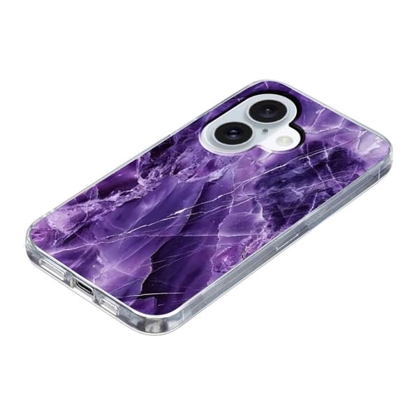 Mobilskal till iPhone 17 Marble Pattern Printing Soft - Lila Lila