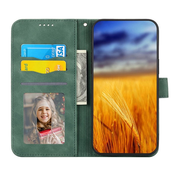 DIERFENG DF-03 iPhone 14 Plus Plånboksfodral Konstläder - Grön
