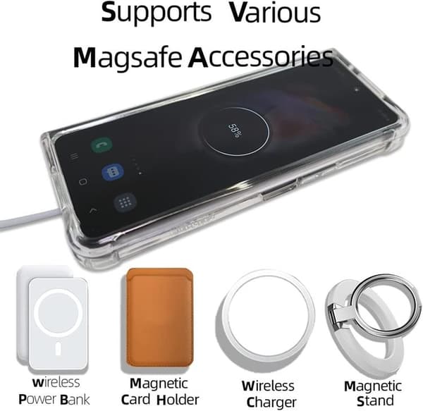 BOOM Galaxy Z Fold 3 Skal Magsafe Shockproof - Clear Transparent