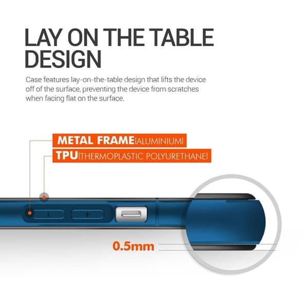 Verus Iron Shield Aluminum Metal Frame Skal till Apple iPhone 6(S) Plus (Blå) Blue