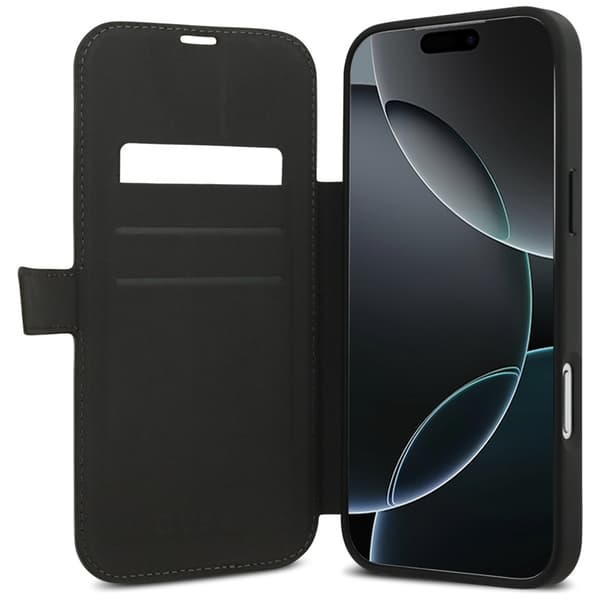 Guess iPhone 17 Pro Max Plånboksfodral Metal Logo - Brun Brun