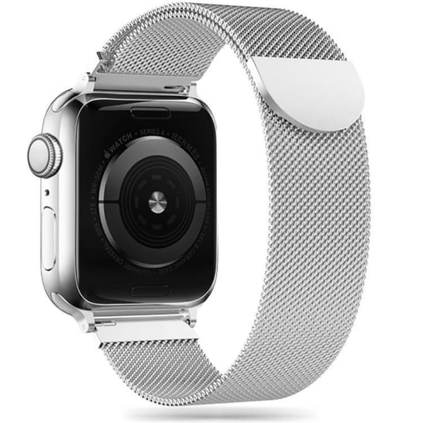 Milanesebånd Apple Watch 4/5/6/7/8/SE/Ultra (42/44/45/49mm) - Sølv Silver