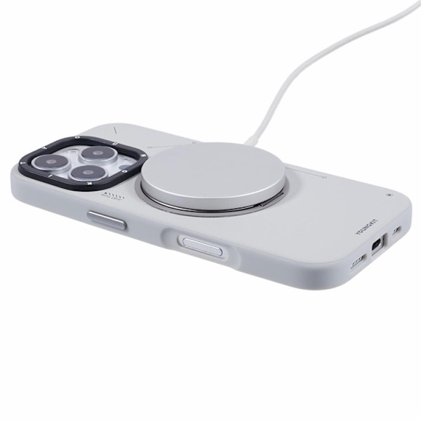 YOUNGKIT Mobilskal till iPhone 16 Pro MagSafe Roterande Kickstand - Grå Grå