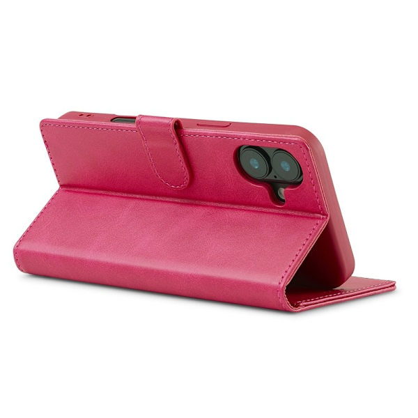 LC.IMEEKE iPhone 16 Plus Plånboksfodral Konstläder - Rosa