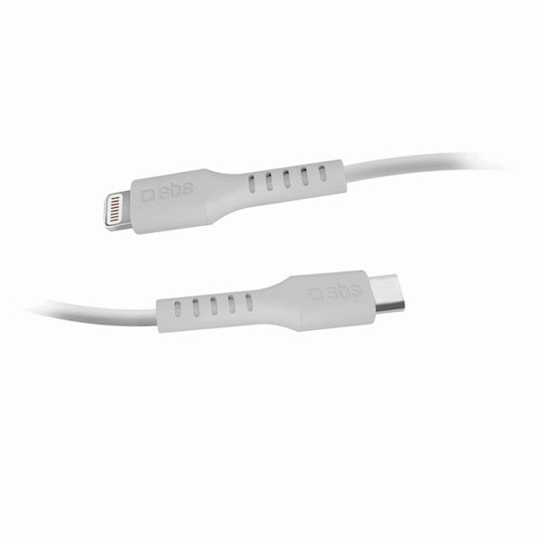 SBS USB-C - Lightning Kabel 1m MFi Certified - Vit Vit