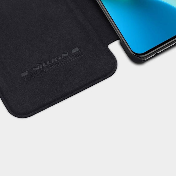 Nillkin Qin Läder Fodral Xiaomi Redmi Note 9T 5G - Svart Svart