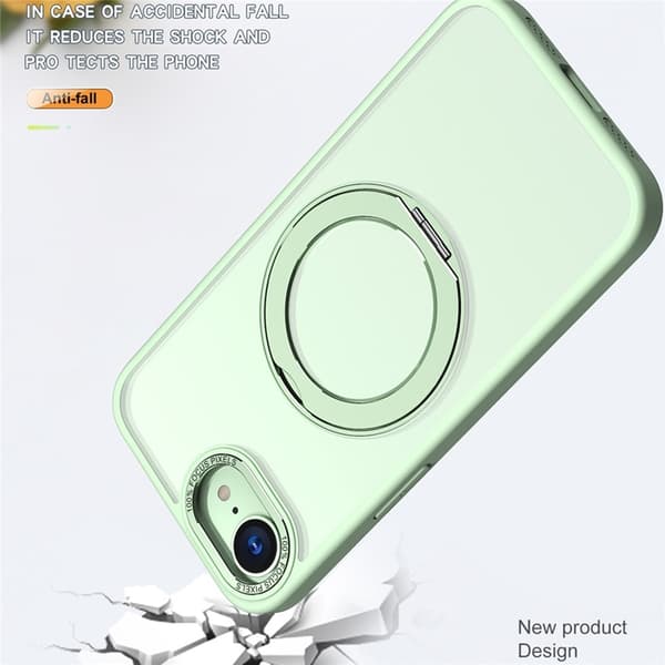 Mobilskal till iPhone 16e MagSafe TPU + Acrylic Kickstand - Grön Grön