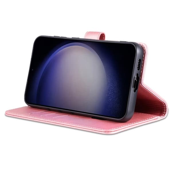 AZNS Samsung Galaxy S23 FE Plånboksfodral Slim Konstläder - Roséguld