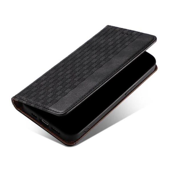 Galaxy S22 Ultra Wallet Case Magnet Strap - Sort