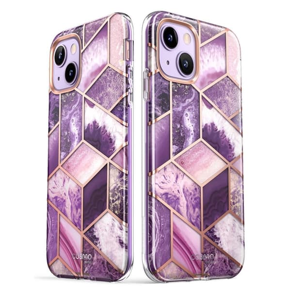 SupCase iPhone 14 Plus Skal Cosmo - Marmor Lila Lila