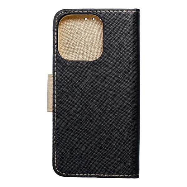 iPhone 15 Pro Pung Etui Fancy - Sort/Guld Black