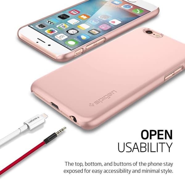 SPIGEN Ultra Thin Fit -kuori Apple iPhone 6/6S - Rose Gold Roséguld