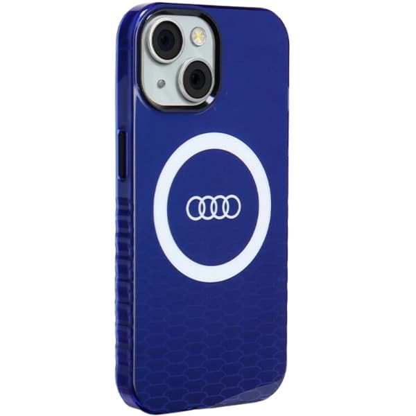 Audi iPhone 15/14/13 Cover Magsafe IML Big Logo - Blå Blå