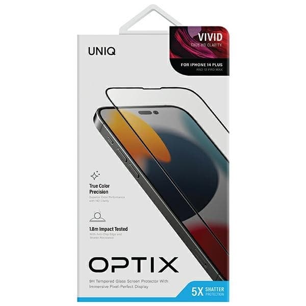 UNIQ iPhone 14 Plus Härdat Glas Skärmskydd Optix Vivid
