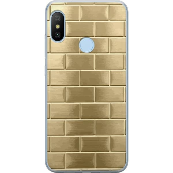 Mobilskal till Xiaomi Mi A2 Lite med Gyllene Murstenar