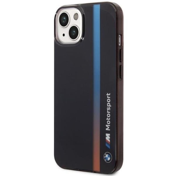 BMW iPhone 14 Mobilskal IML Tricolor Stripe - Svart