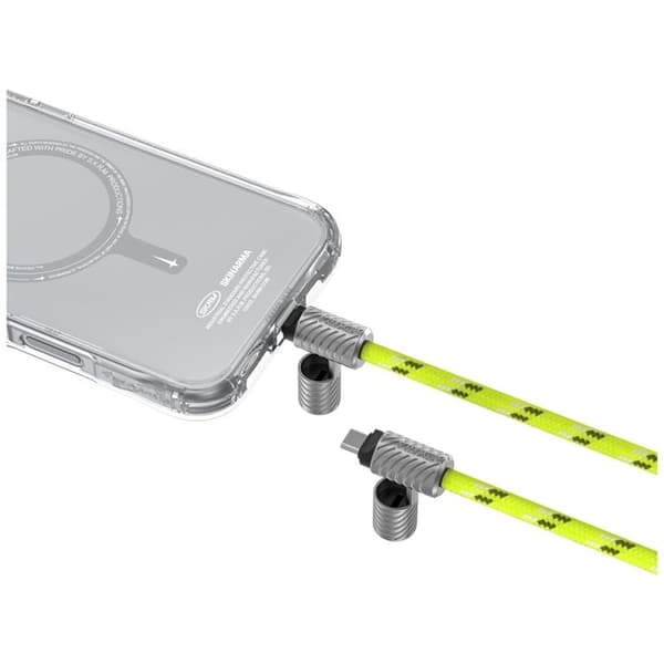 Skinarma 2in1 USB-C til USB-C kabelsnor Dyno Ve - Niteglow Grön