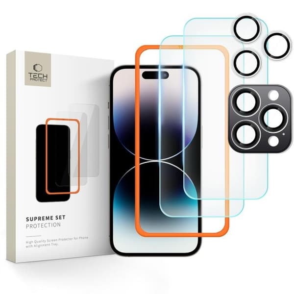 Tech-Protect [3-Pack] iPhone 16 Pro Max Härdat Glas Skärmskydd Supreme Transparent