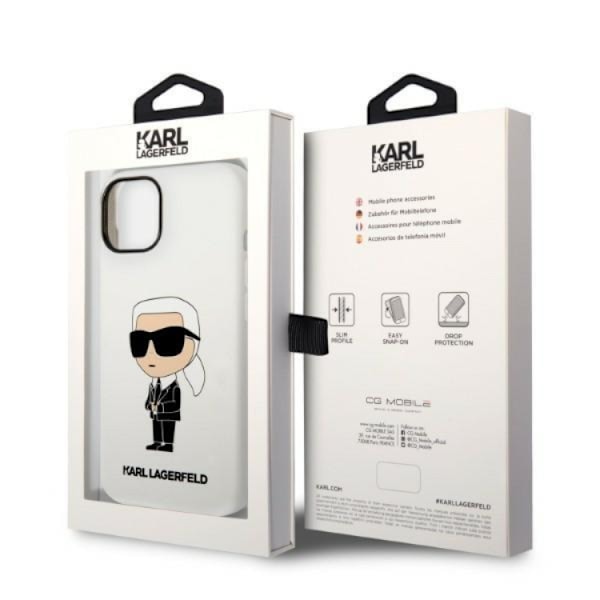Karl Lagerfeld iPhone 14 Plus Skal Silicone Ikonik - Vit