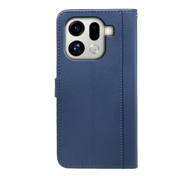 Oppo Find X9 Pro 5G Kortfack Plånboksfodral Konstläder - Blå