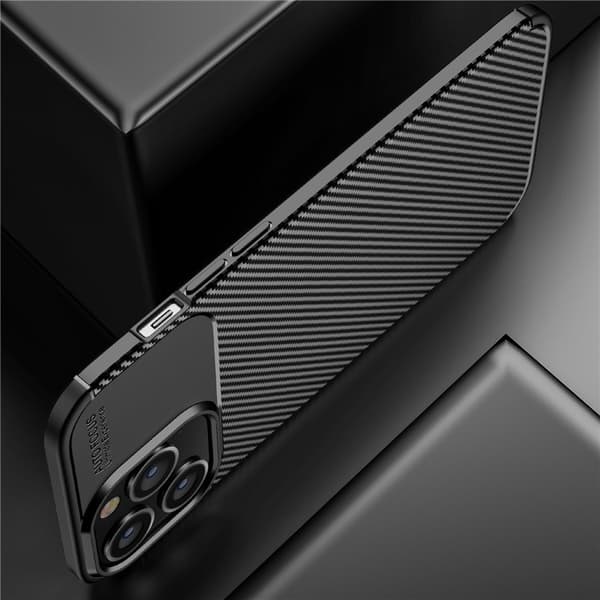 iPhone 14 Pro Max Skal Carbon Shock-Proof - Svart Black