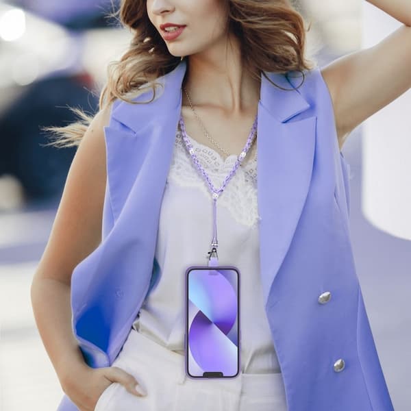 Crystal Diamond telefonhänge 74m - lila Lila