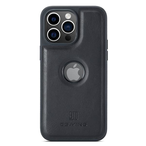 DG.MING Mobilskal till iPhone 13 Pro Max PU Läder PC TPU Svart