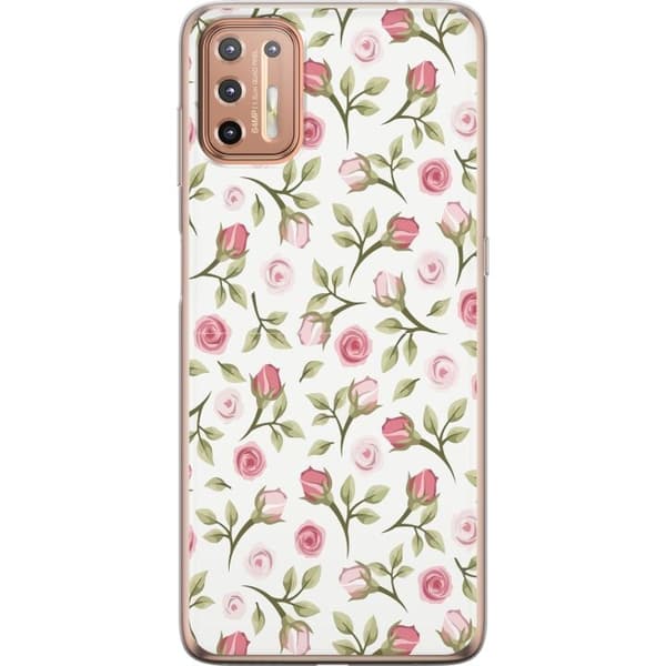 Telefontaske til Motorola Moto G9 Plus med blomster