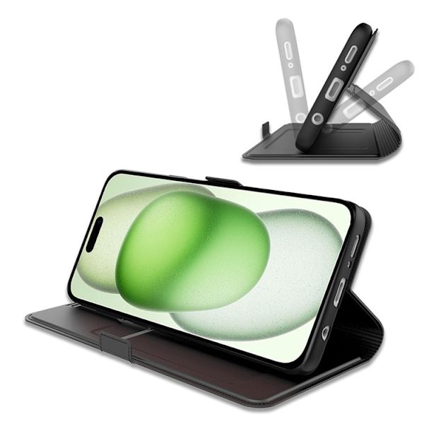iPhone 16 Pro Max Plånboksfodral Shockproof Svart
