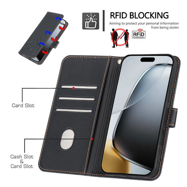 Plånboksfodral för Samsung Galaxy S26 Plus RFID Blocking - Svart