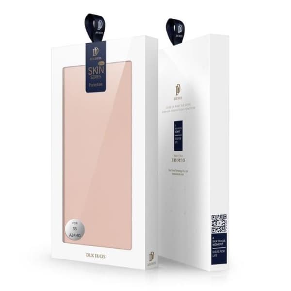 DUX DUCIS Skin Pro Galaxy A24 4G Plånboksfodral PU Läder - Rosa Guld