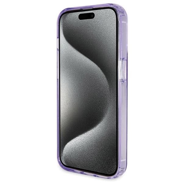 Guess Mobilskal till iPhone 13 Pro/13 Magsafe Script Glitter Lila
