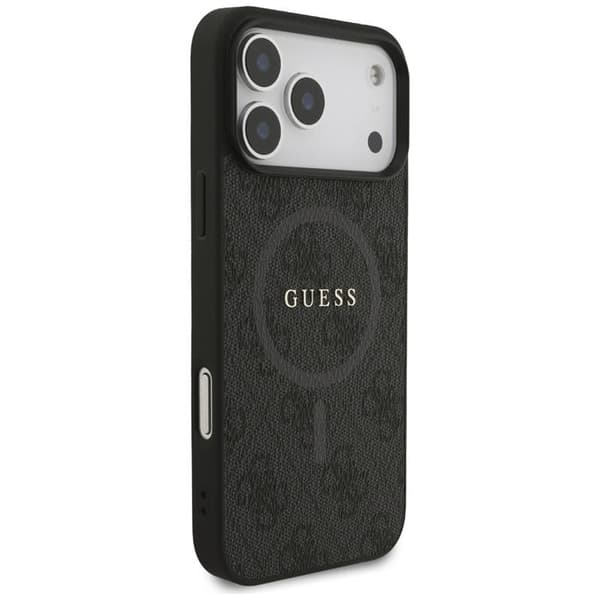 Guess telefontaske til iPhone 17 Pro Max MagSafe 4G Ring Classic Logo - Sort Svart