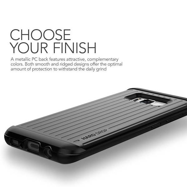 Verus Waved Hard Drop Skal till Samsung Galaxy S8 Plus - Dark Silver Silver
