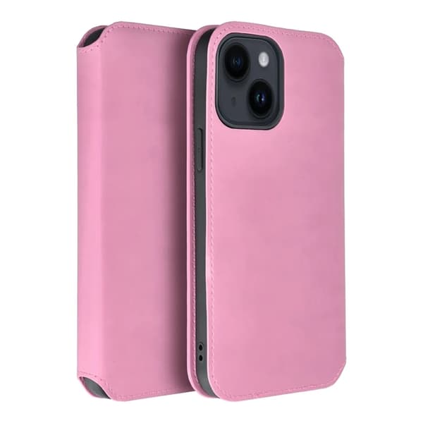 iPhone 15 Plus Pung Taske Dobbelt Lomme - Lyserød Rosa