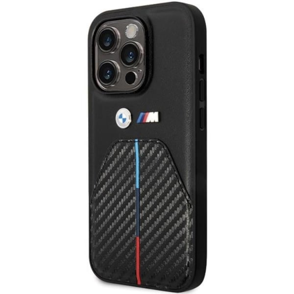 BMW iPhone 14 Pro Mobilskal Stamped Tricolor Stripe