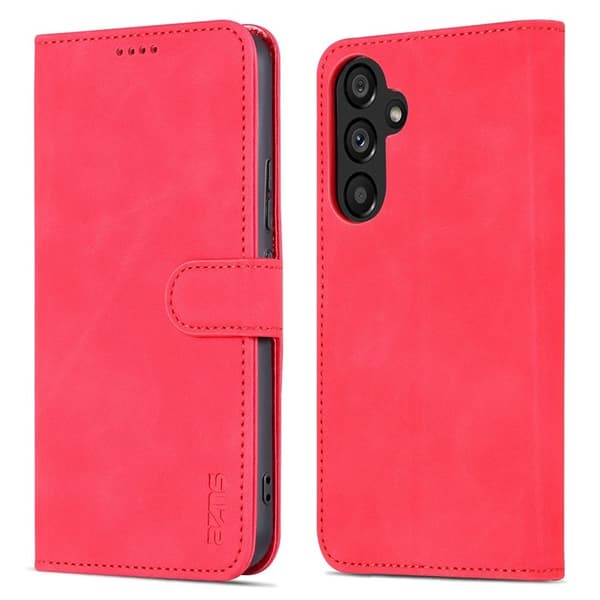 AZNS Samsung Galaxy A54 5G Plånboksfodral Konstläder - Röd