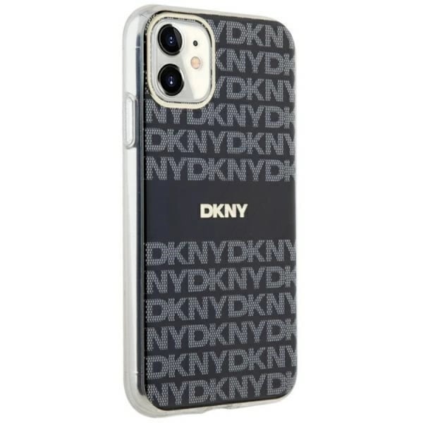 DKNY iPhone 11/XR Mobilskal Magsafe IML Mono & Stripe - Svart Svart