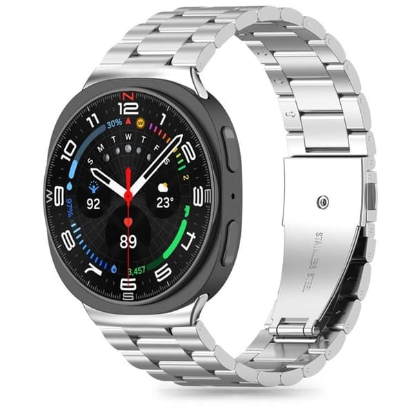 Tech-Protect Galaxy Watch 8/8 Classic (40/44/46mm) Armbånd Rustfrit stål Silver