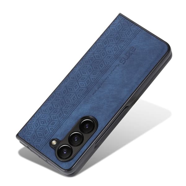 AZNS Samsung Galaxy Z Fold5 Plånboksfodral Konstläder - Blå
