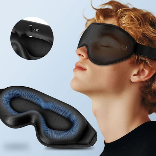 Tech-Protect Eyeshade Sovmask - Matte Svart Svart
