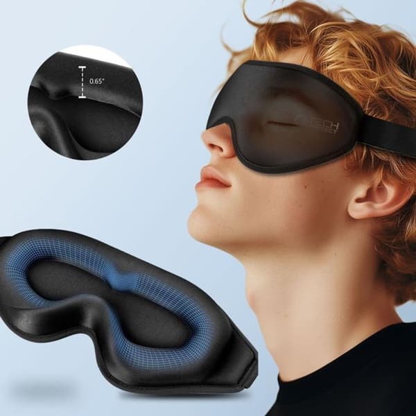 Tech-Protect Eyeshade Søvnmaske - Mat Sort Svart