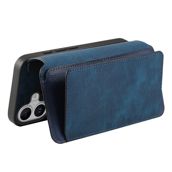 CASENEO MW-02 iPhone 16 Plus Plånboksfodral Konstläder - Blå