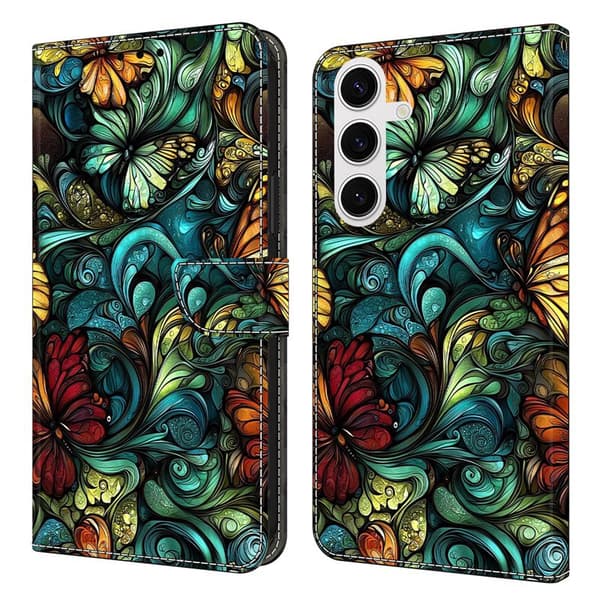 Plånboksfodral för Samsung Galaxy S26 Plus Konstläder Flip - Blommor