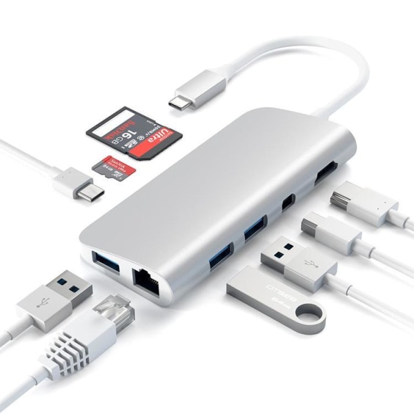 Satechi USB-C Multimedia Adapter 4K HDMI / Mini DisplayPort - Si