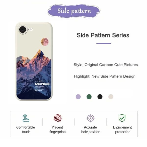 Mobilskal till iPhone 16e Blue Snow Mountain TPU - Beige Beige