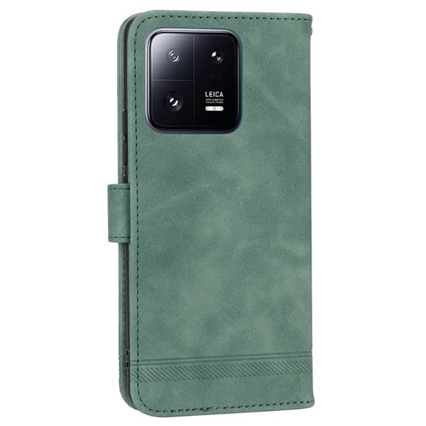 DIERFENG DF-03 Plånboksfodral för Xiaomi 13 Pro 5G Konstläder - Grön