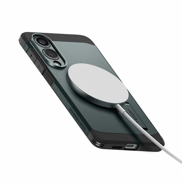 Spigen telefontaske til Galaxy S25 Edge Magsafe Tough Armor - Grøn Grön